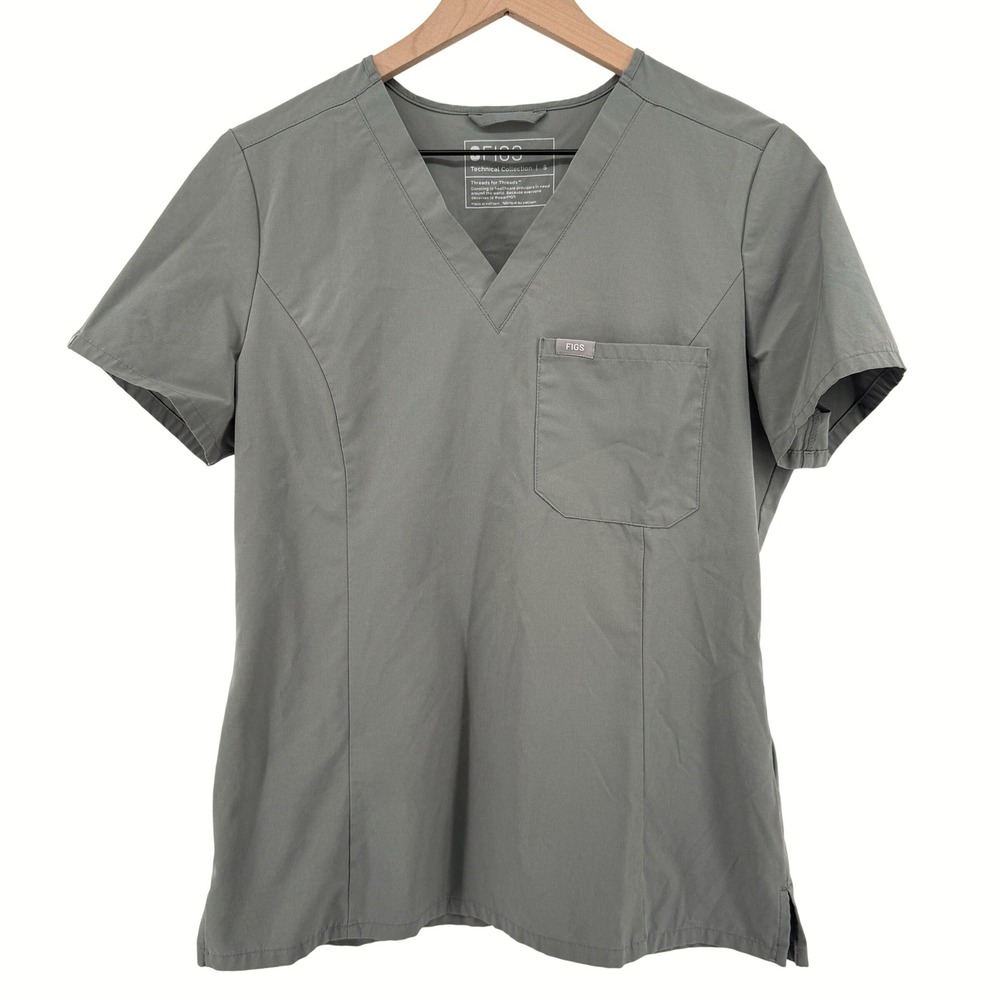 Figs Catarina Scrub Top FIONlite Dark Sage Women S Lightweight V-Neck W21SW1054